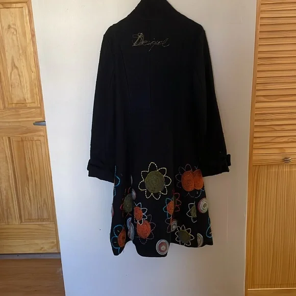 Desigual Wool Blend Coat-Sz Medium - Picture 2 of 8